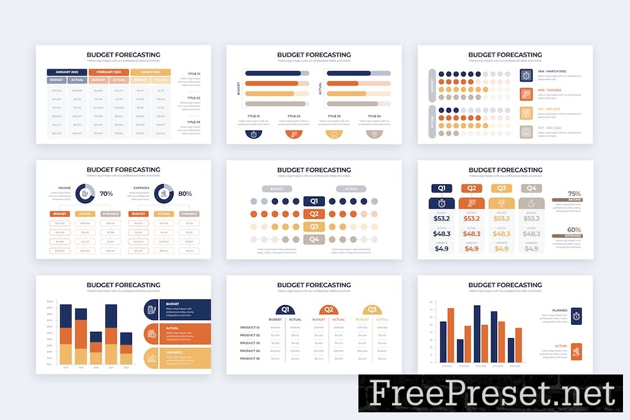 Budget Forecasting Google Slides Infograpics ZW5BB2J