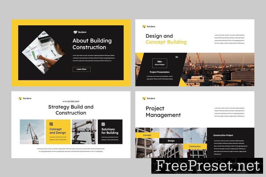 BUILDERN - Construction Google Slides Template 2H38863