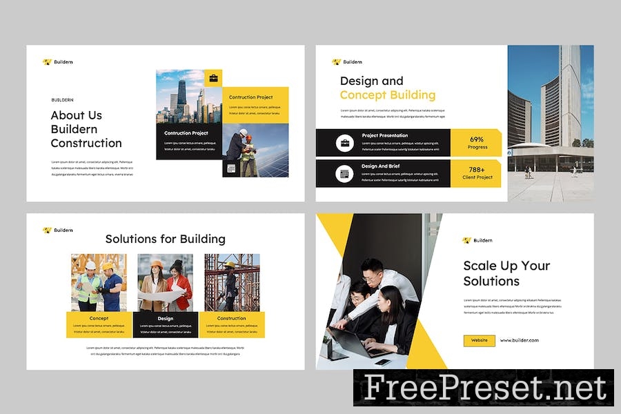 BUILDERN - Construction Google Slides Template 2H38863