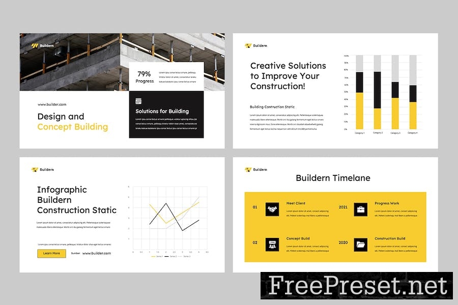 BUILDERN - Construction Google Slides Template 2H38863