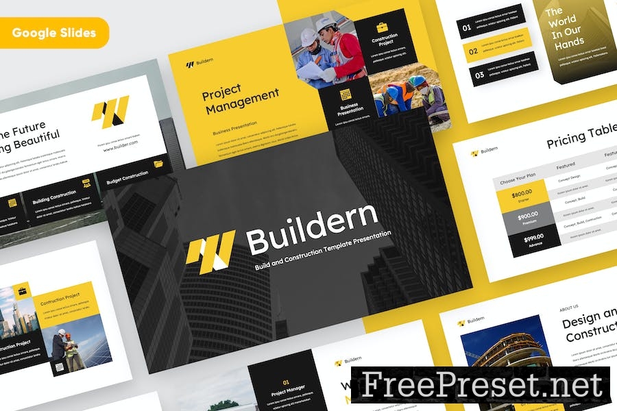 BUILDERN - Construction Google Slides Template 2H38863