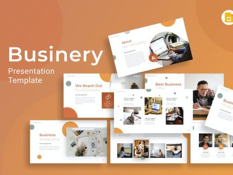 Businery Orange Geometric Business Google Slides 8XSAZR7