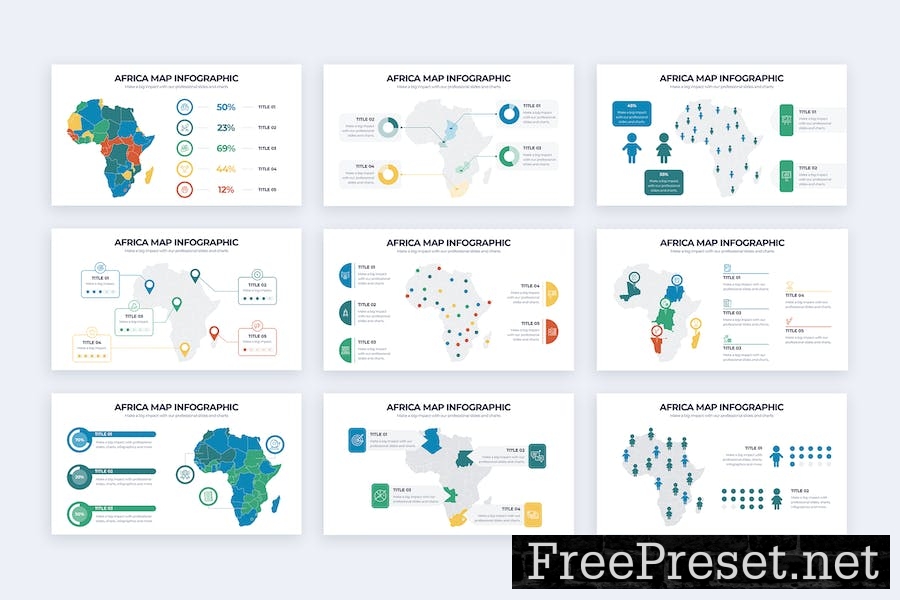 Business Africa Map Google Slides Infographics 8GGAB6J