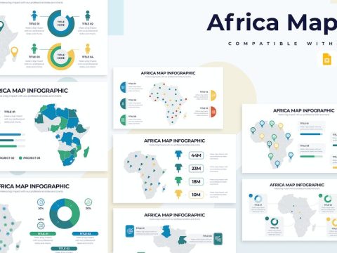 Business Africa Map Google Slides Infographics 8GGAB6J