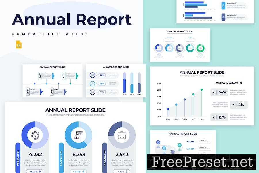 Business Annual Report Google Slides Infographics 5MHDV6D