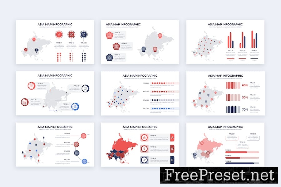 Business Asia Map Google Slides Infographics MFWGSJ6