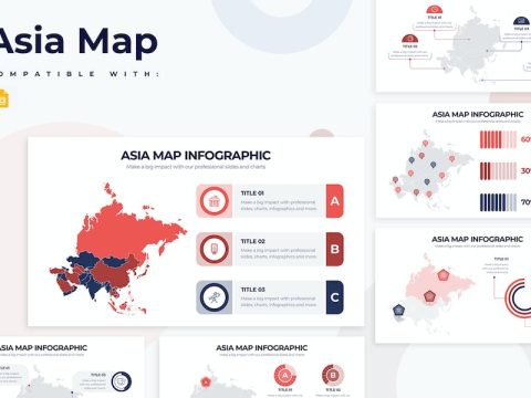 Business Asia Map Google Slides Infographics MFWGSJ6