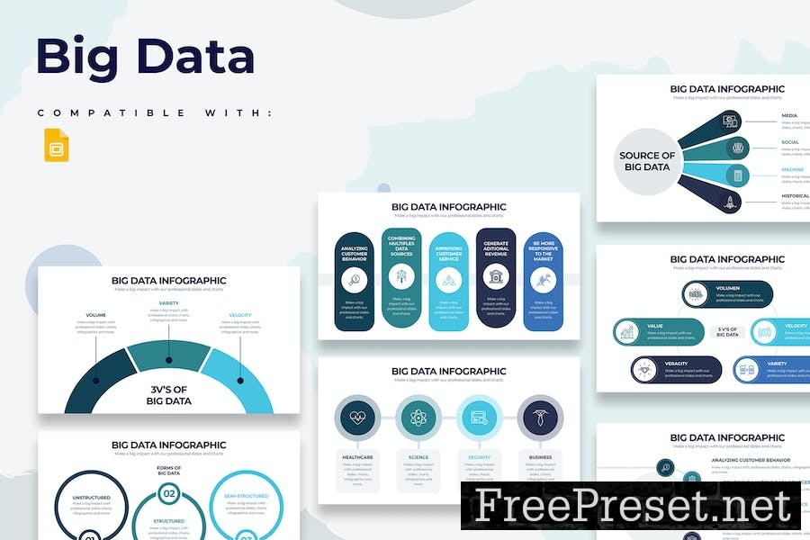 Business Big Data Google Slides Infographics VMYGYF9
