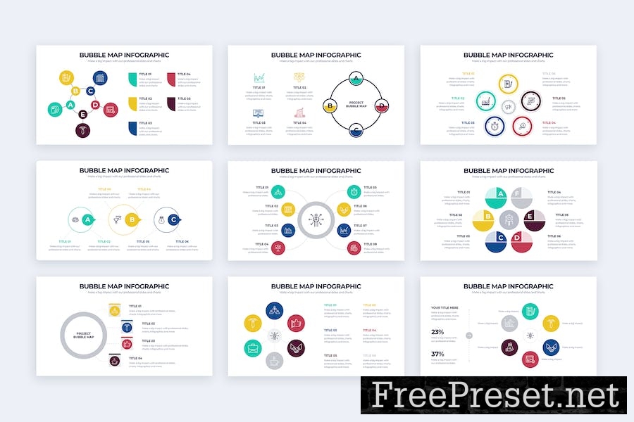 Business Bubble Map Google Slides Infographics EVRKXJ3