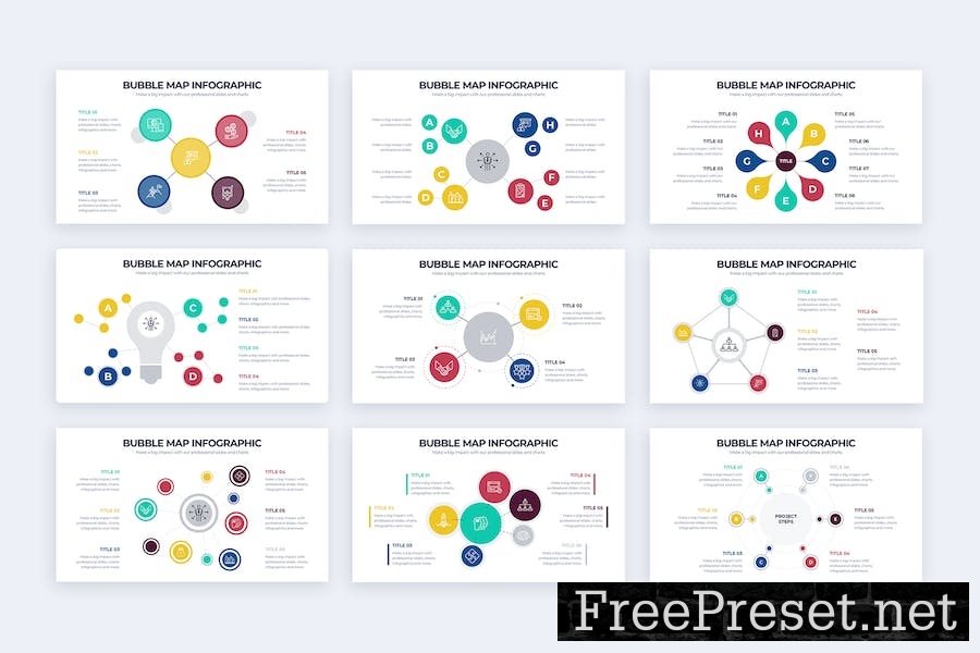 Business Bubble Map Google Slides Infographics EVRKXJ3