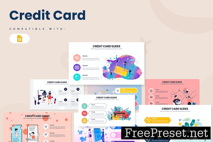 Business Credit Card Google Slides Infographics E4PCRN2