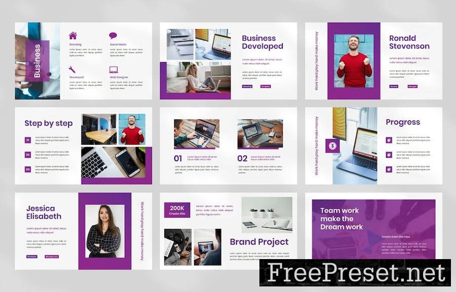 Business Google Slides Presentation Template MG6B4UT