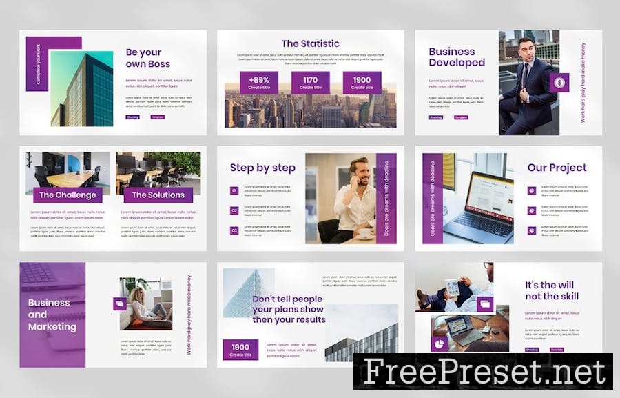 Business Google Slides Presentation Template MG6B4UT