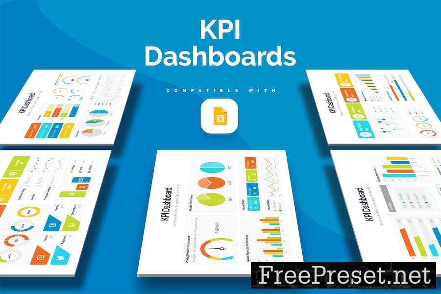 Business KPI Dashboards Google Slides Infographics R5XTLDY