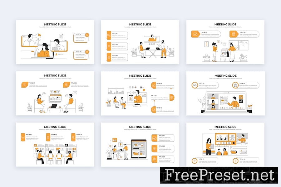 Business Meeting Google Slides Infographics 2QL68W9