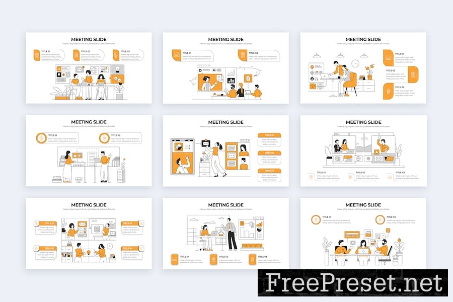 Business Meeting Google Slides Infographics 2QL68W9