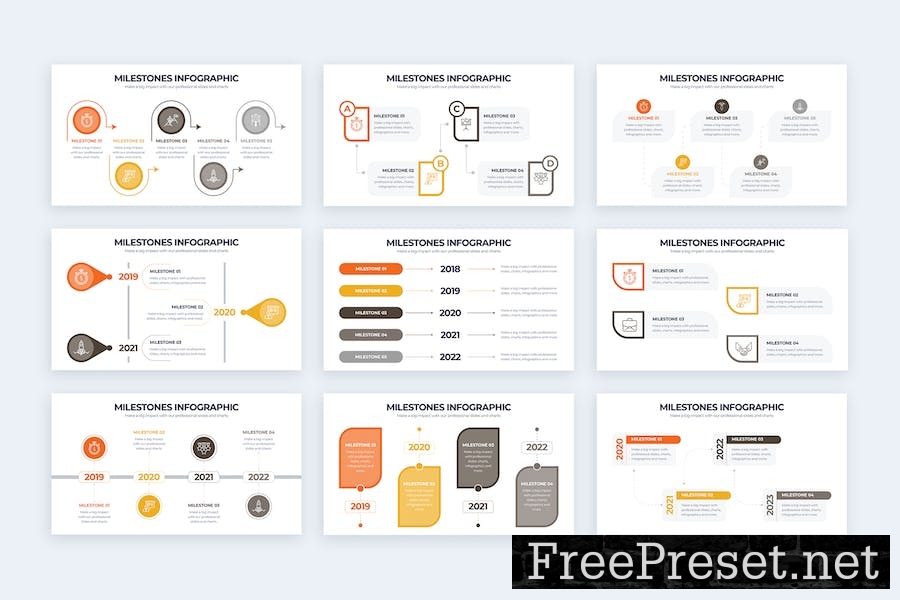 Business Milestone Google Slides Infographics MCKBNMP