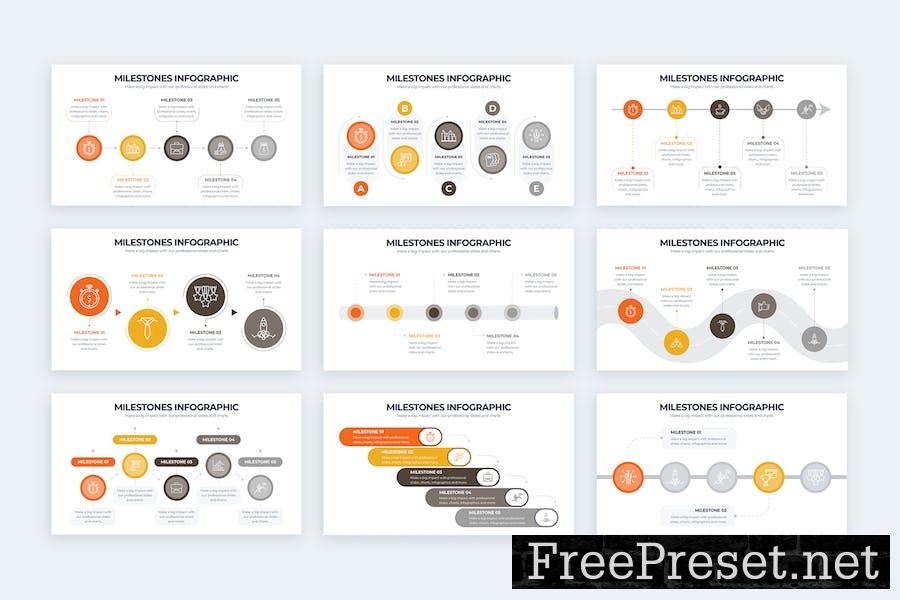 Business Milestone Google Slides Infographics MCKBNMP