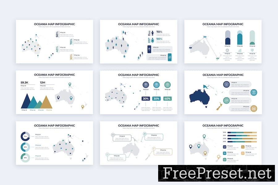 Business Oceania Map Google Slides Infographics AATKK4Z