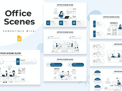 Business Office Scenes Google Slides Infographics BHMLJAA