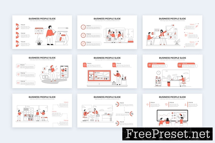 Business People Slides Google Slides Infographics E2E3T7F