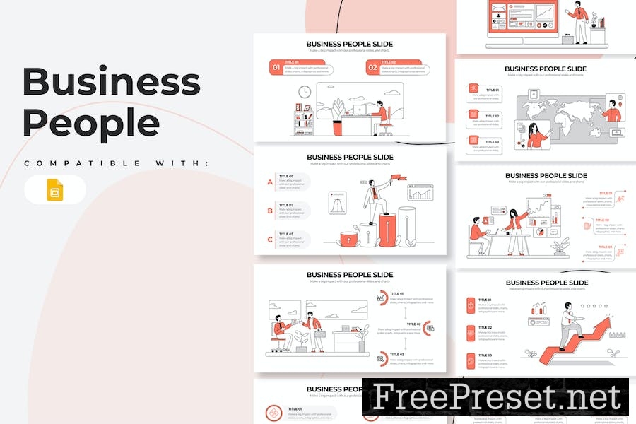 Business People Slides Google Slides Infographics E2E3T7F