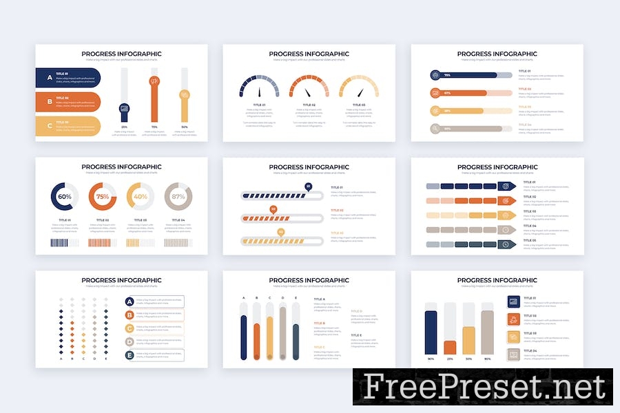 Business Progress Google Slides Infographics BHJMVPD