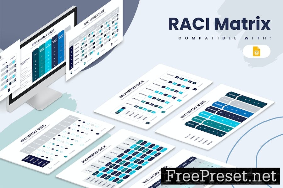 Business RACI Matrix Google Slides Infographics 8K5L2UR