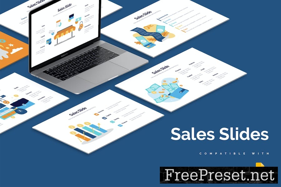 Business Sales Google Slides Infographics JKA45VR