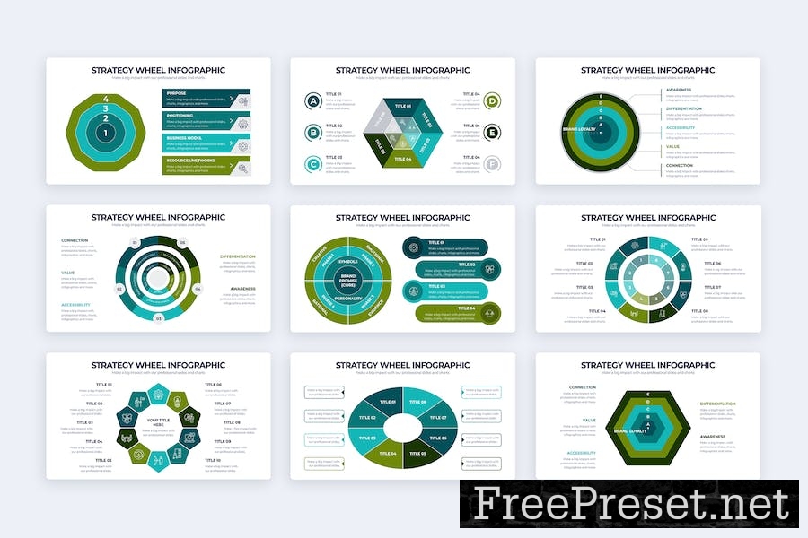 Business Strategy Wheel Google Slides Infographics R8NNT9F