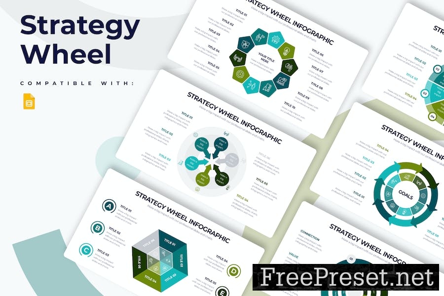 Business Strategy Wheel Google Slides Infographics R8NNT9F