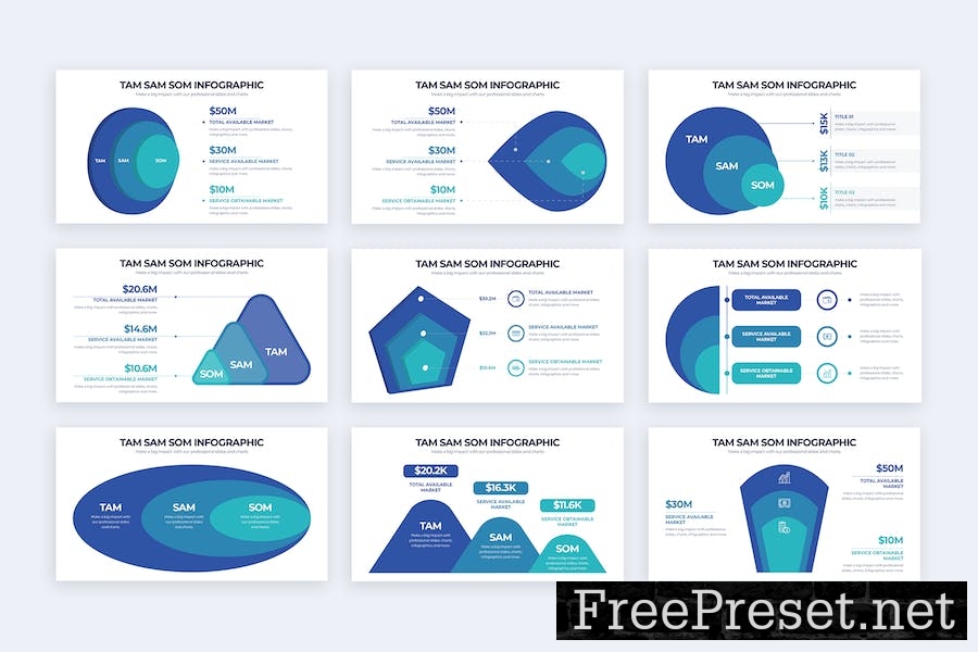 Business TAM SAM SOM Google Slides Infographics QRQRXWY