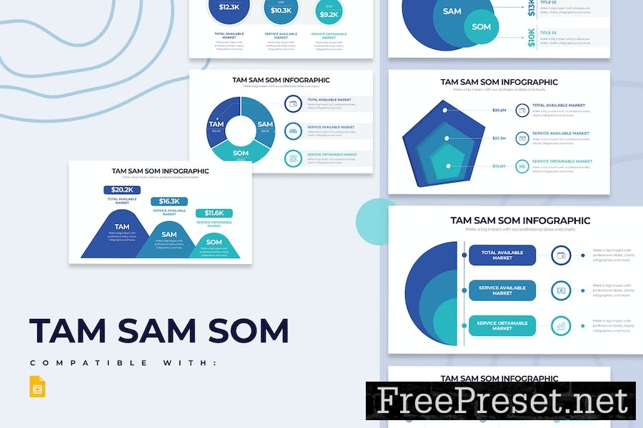 Business TAM SAM SOM Google Slides Infographics QRQRXWY