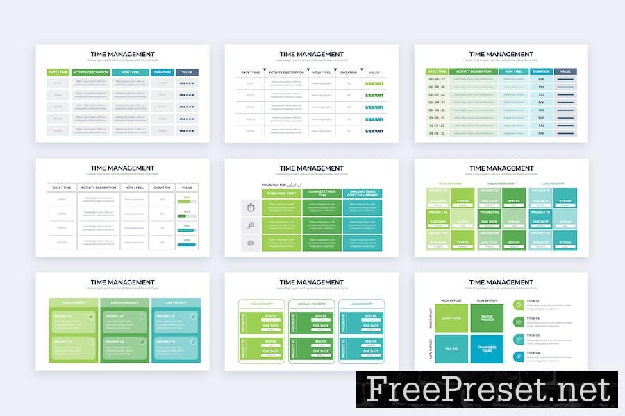 Business Time Management Google Slides Infographic 68NZ7R6