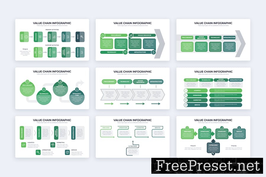 Business Value Chain Google Slides Infographics GAPL3GK