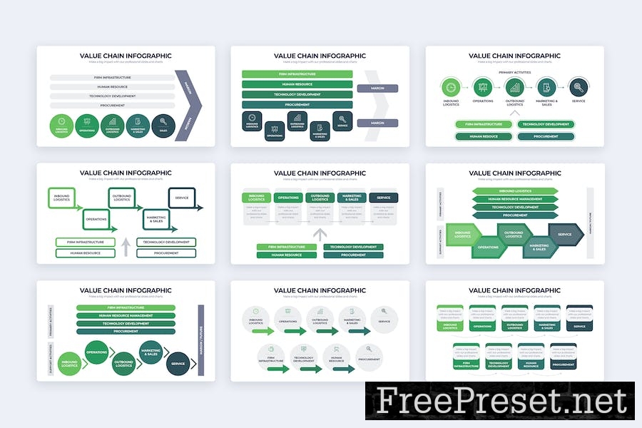 Business Value Chain Google Slides Infographics GAPL3GK