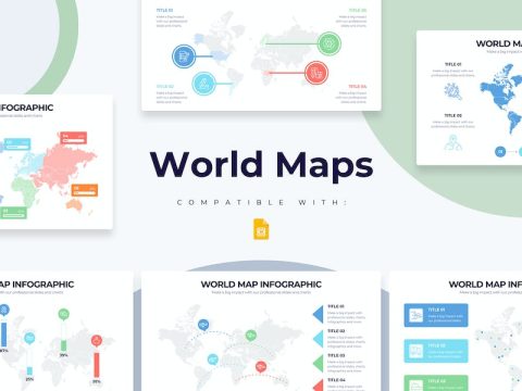 Business World Maps Google Slides Infographics MV6B9AD