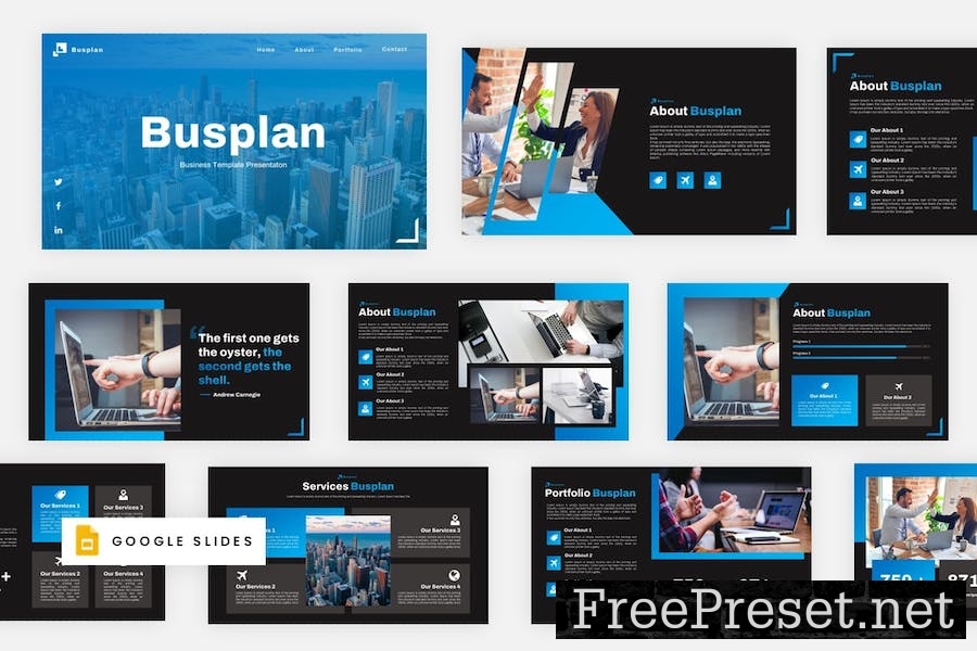 Busplan - Business Google Slides Template U2AH5F3