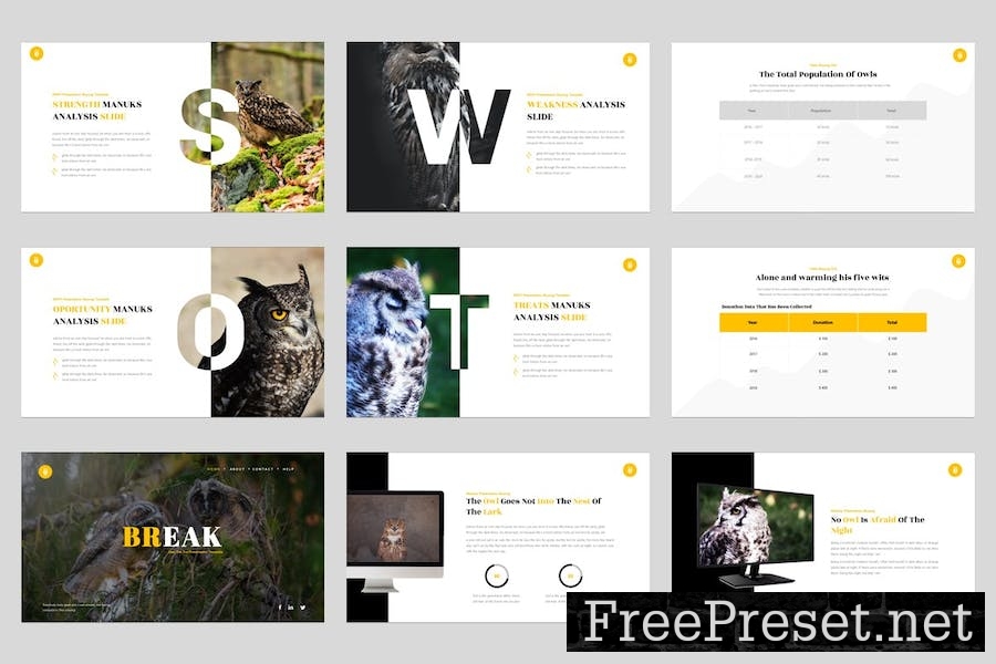 Buyung - Bird Animal Google Slides Template YQTSLUZ