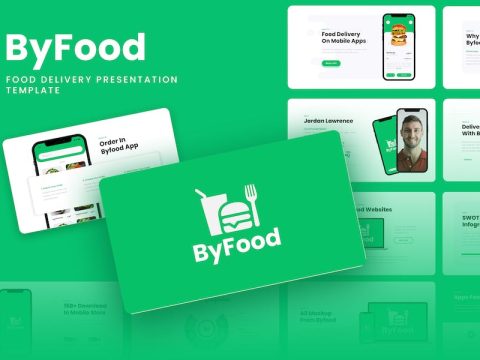 Byfood - Food Delivery Google Slides Template XB9B7PS