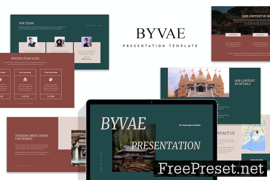 Byvae : Tour Guide Agency Google Slides Template L5AE8RG