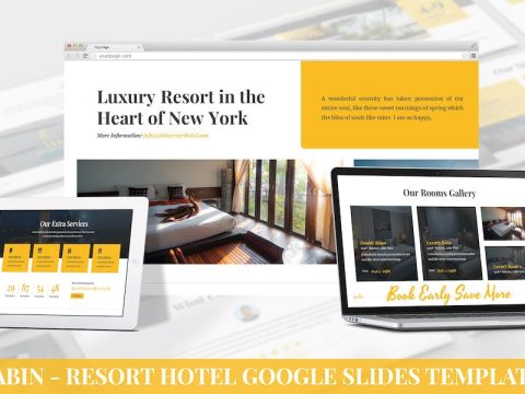 Cabin - Resort Hotel Google Slide Template LD954QP