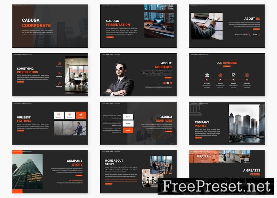 Caduga - Corporate Google Slides Template L26QPKP