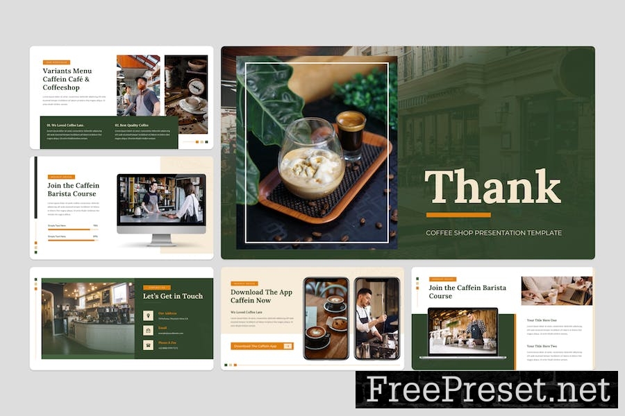 Caffein - Coffeshop Google Slide Template GA5X7G8