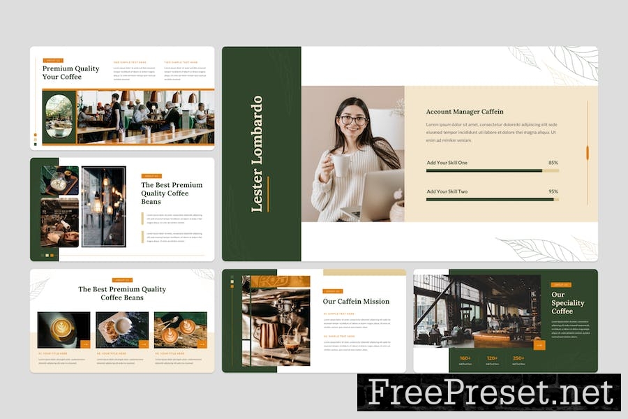 Caffein - Coffeshop Google Slide Template GA5X7G8