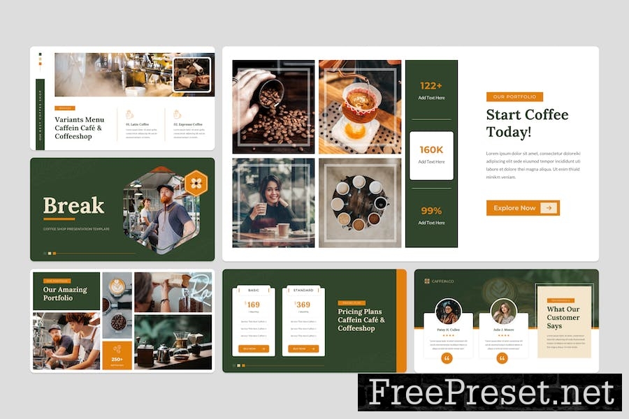 Caffein - Coffeshop Google Slide Template GA5X7G8