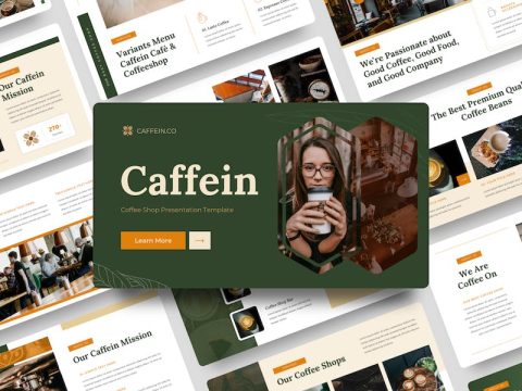 Caffein - Coffeshop Google Slide Template GA5X7G8