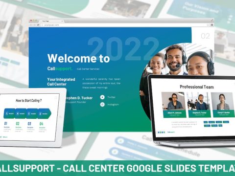 Callsupport - Call Center Google Slide Template 3CVVBEG