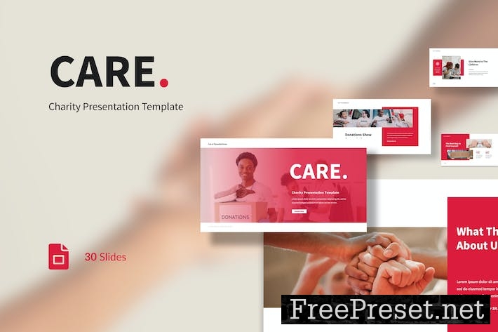 Care - Charity Presentation Template Google Slides B8ARGX4