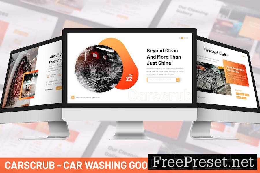 Carscrub - Car Washing Google Slide Template UXTREHH